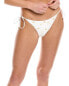 Фото #1 товара Pq Swim Embroidered Tie Full Bikini Bottom Women's White L