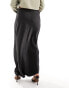 4th & Reckless Plus exclusive maxi satin skirt in black