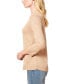 Women's Boat-Neck, Ribbed-Detail 3/4-Sleeve Sweater, Regular & Petites Бежевый, L - фото #3