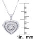 ფოტო #5 პროდუქტის Cubic Zirconia Heart Locket Pendant 18" Necklace in Silver Plate