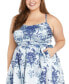 Фото #5 товара Plus Size Sleeveless Floral Gown
