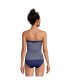 ფოტო #2 პროდუქტის Women's D-Cup Bandeau Tankini Swimsuit Top with Removable Adjustable Straps