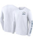 Фото #4 товара Men's White Los Angeles Dodgers Pressbox Long Sleeve T-shirt