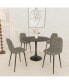 31.5" Round Black Dining Table with MDF Top