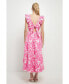 Фото #3 товара Women's Back Bow Floral Midi Dress