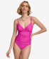 Фото #1 товара Twist-Front Tummy-Control One-Piece Swimsuit, Created for Macy's
