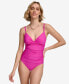 ფოტო #1 პროდუქტის Twist-Front Tummy-Control One-Piece Swimsuit, Created for Macy's