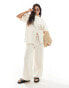 Фото #4 товара ASOS DESIGN oversized shirt co-ord with linen in neutral