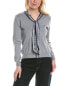 Colette Rose Scarf Neck Sweater Women's Grey S/M