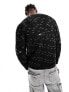 Фото #3 товара Weekday Norman relaxed space dye jumper in black