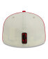 Men's Cream, Red Houston Rockets Piping 2-Tone 59FIFTY Fitted Hat
