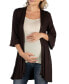 ფოტო #1 პროდუქტის Open Front Elbow Length Sleeve Maternity Cardigan