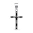 Фото #1 товара Sparkling silver cross pendant CRS024WBC