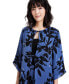 ფოტო #3 პროდუქტის Women's Printed Tie-Front Topper Jacket