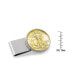 Men's Gold-Layered Silver Walking Liberty Half Dollar Stainless Steel Coin Money Clip