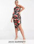 Фото #1 товара ASOS DESIGN Maternity cowl neck midi pencil dress in floral