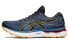 Кроссовки мужские Asics GEL-Nimbus 24 2E широкие сине-желтые 42 - фото #1