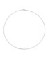 ფოტო #1 პროდუქტის Basic Simple Thin Slider Omega Cubetto Chain Snake Choker Flex Collar Necklace For Women .925 Silver Sterling Pendant 16"