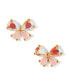 Faux Cubic Zirconia Kaleidoscope Butterfly Stud Earrings