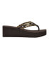 ფოტო #2 პროდუქტის Women's Ediva Wedges with Hardware and Heritage Logo Fabric Sandals