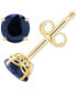 ფოტო #9 პროდუქტის Sapphire Solitaire Stud Earrings (1-1/5 ct. t.w.) in 14k Gold (Also in Emerald & Ruby)
