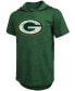 Фото #4 товара Men's Aaron Rodgers Green Green Bay Packers Player Name Number Tri-Blend Hoodie T-shirt