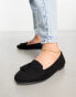 Фото #1 товара New Look suedette fringe loafer in black