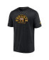 Фото #3 товара Men's Black Distressed Boston Bruins Authentic Pro Centennial Logo T-shirt