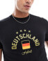 ASOS DESIGN muscle t-shirt in black with Germany chest print