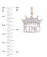 Фото #2 товара Macy's men's Diamond King & Crown Pendant (1/3 ct. t.w.) in 10k Gold