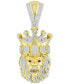 Фото #1 товара Macy's men's Diamond (1/2 ct. t.w.) & Ruby Accent Lion King Pendant in 14k Gold-Plated Sterling Silver