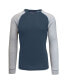 Фото #1 товара Men's Long Sleeve Thermal Shirt with Contrast Raglan Trim on Sleeves