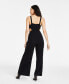 Фото #2 товара Women's Square-Neck Cutout-Side Wide-Leg Jumpsuit, Created for Macy's