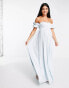 Фото #4 товара ASOS DESIGN Maternity bardot pleated maxi dress in blue