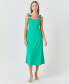 Фото #4 товара Women's Rosette-Strap Square-Neck Midi Dress