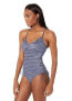 Фото #2 товара Prana 169078 Womens Moorea One-Piece Swimsuit Blue Anchor Stripe Size X-Small