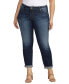 Фото #1 товара Джинсы женские +Размер Silver Jeans Co. Boyfriend Mid Rise Slim Leg