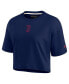 ფოტო #2 პროდუქტის Women's Navy Boston Red Sox Super Soft Short Sleeve Cropped T-shirt