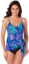 Фото #1 товара Magicsuit 259489 Women's Ruffled Feathers V-Neck Tankini Top Swimwear Size 10