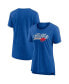 ფოტო #1 პროდუქტის Women's Heather Royal Distressed Buffalo Bills Original Play Tri-Blend T-shirt