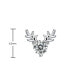 ფოტო #2 პროდუქტის Sterling Silver White Gold Plated with 0.30ctw Lab Created Moissanite Antler Stud Earrings