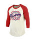 Men's Threads Cream, Red Distressed Texas Rangers 2023 World Series Champions Raglan 3/4-Sleeve T-shirt