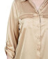 ფოტო #4 პროდუქტის Petite 3/4 Sleeve Roll Tab Satin Blouse