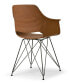 Фото #6 товара Set of 2 Alora Retro Modern Arm Chair with Steel Legs