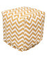 Chevron Ottoman Pouf Cube with Removable Cover 17" x 17"