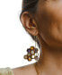 18k Gold-Plated Mixed Gemstone Honeycomb Drop Earrings
