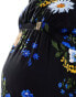 Фото #4 товара Nobody's Child Maternity Bonnie midi dress in blue floral