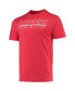 ფოტო #3 პროდუქტის Men's Heathered Charcoal, Red Wisconsin Badgers Meter T-shirt and Pants Sleep Set