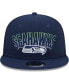 Фото #2 товара Men's College Navy Seattle Seahawks Grade Trucker 9FIFTY Snapback Hat