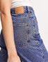 Weekday Rowe extra high waist straight leg jeans in nobel blue